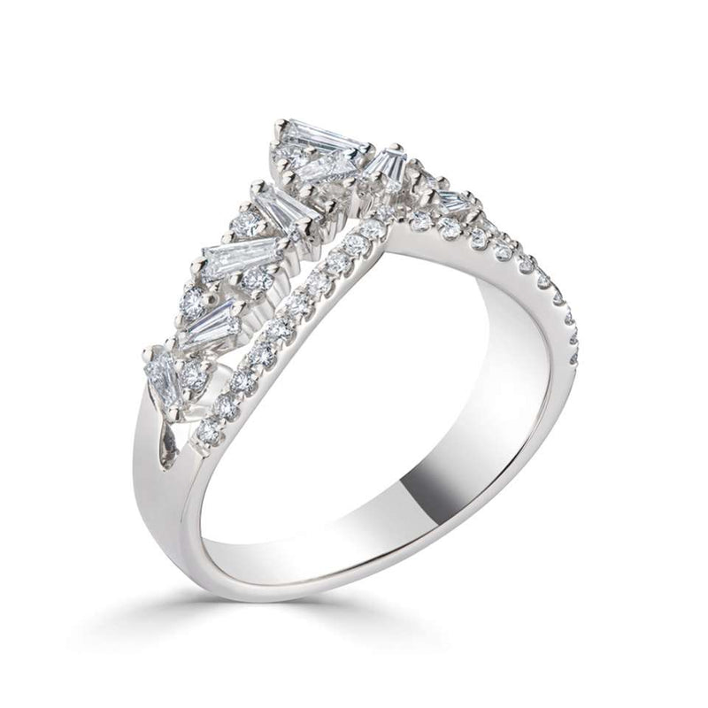 18ct White Gold & Diamond Tiara Cluster Ring