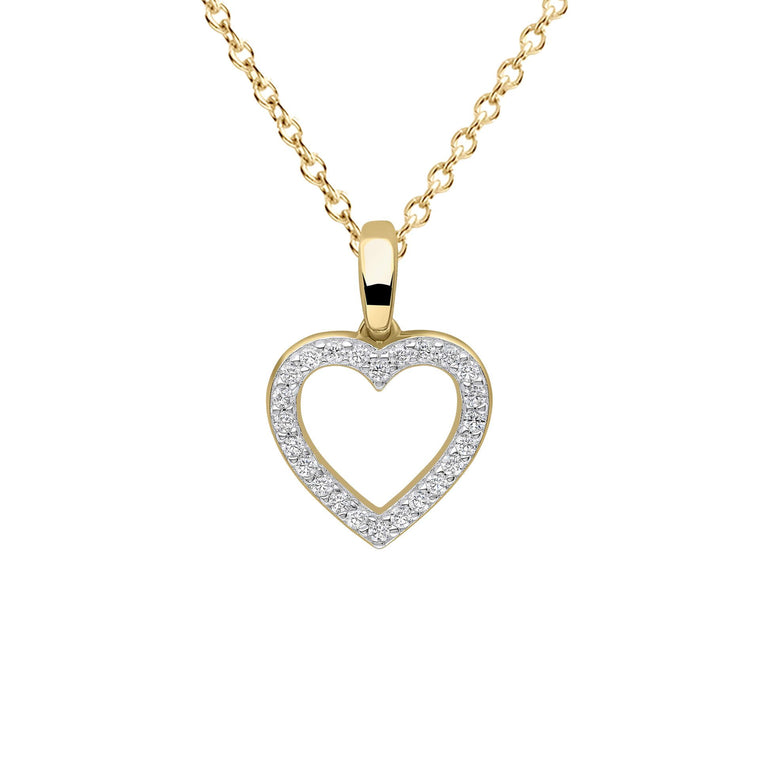 Diamonfire Pave Set Heart Pendant