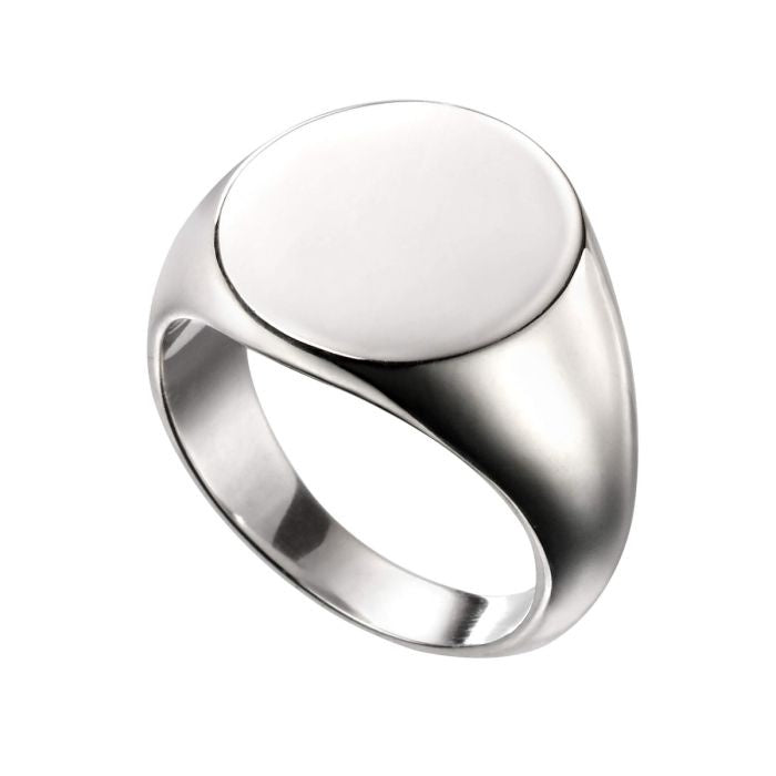 Fred Bennett Round Silver Signet Ring