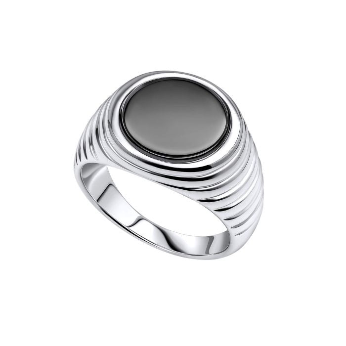 Fred Bennett Silver Black Onyx Signet Ring