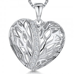 Jools Silver CZ Heart Necklace KPN2877