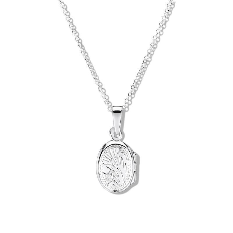 JO FOR GIRLS SILVER FLAT OVAL LOCKET CP63