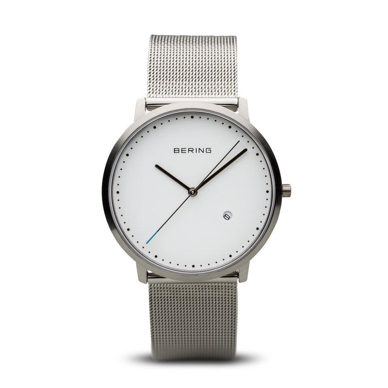 Bering Unisex Classic Brushed Silver Watch 11139-004 - Robert Openshaw Fine Jewellery