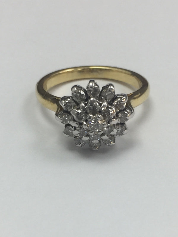 18ct Diamond Cluster ring - PEEL - Robert Openshaw Fine Jewellery