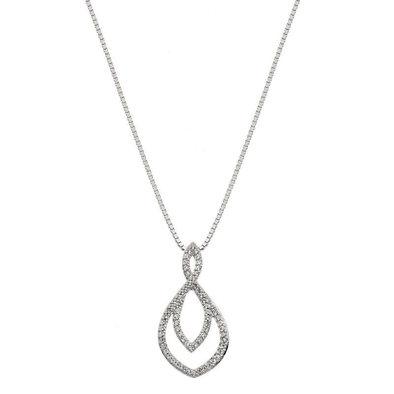 Hot Diamonds White Topaz Pendant & 18" Chain DP733