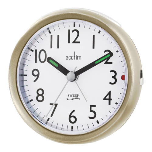 Acctim "Ffion" Sweep Alarm in Champagne/Chrome 15240 - Robert Openshaw Fine Jewellery