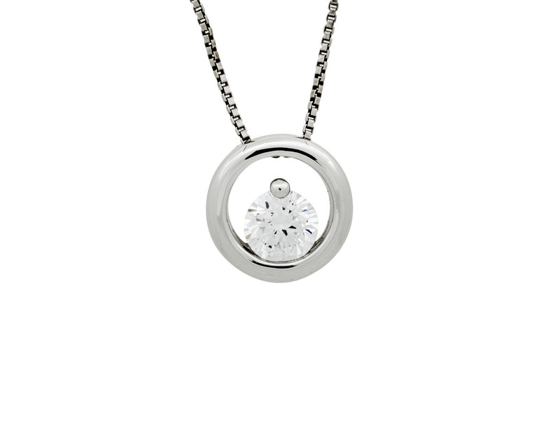 JOOLS SILVER CIRCLE & CZ PENDANT KPN3206 - Robert Openshaw Fine Jewellery