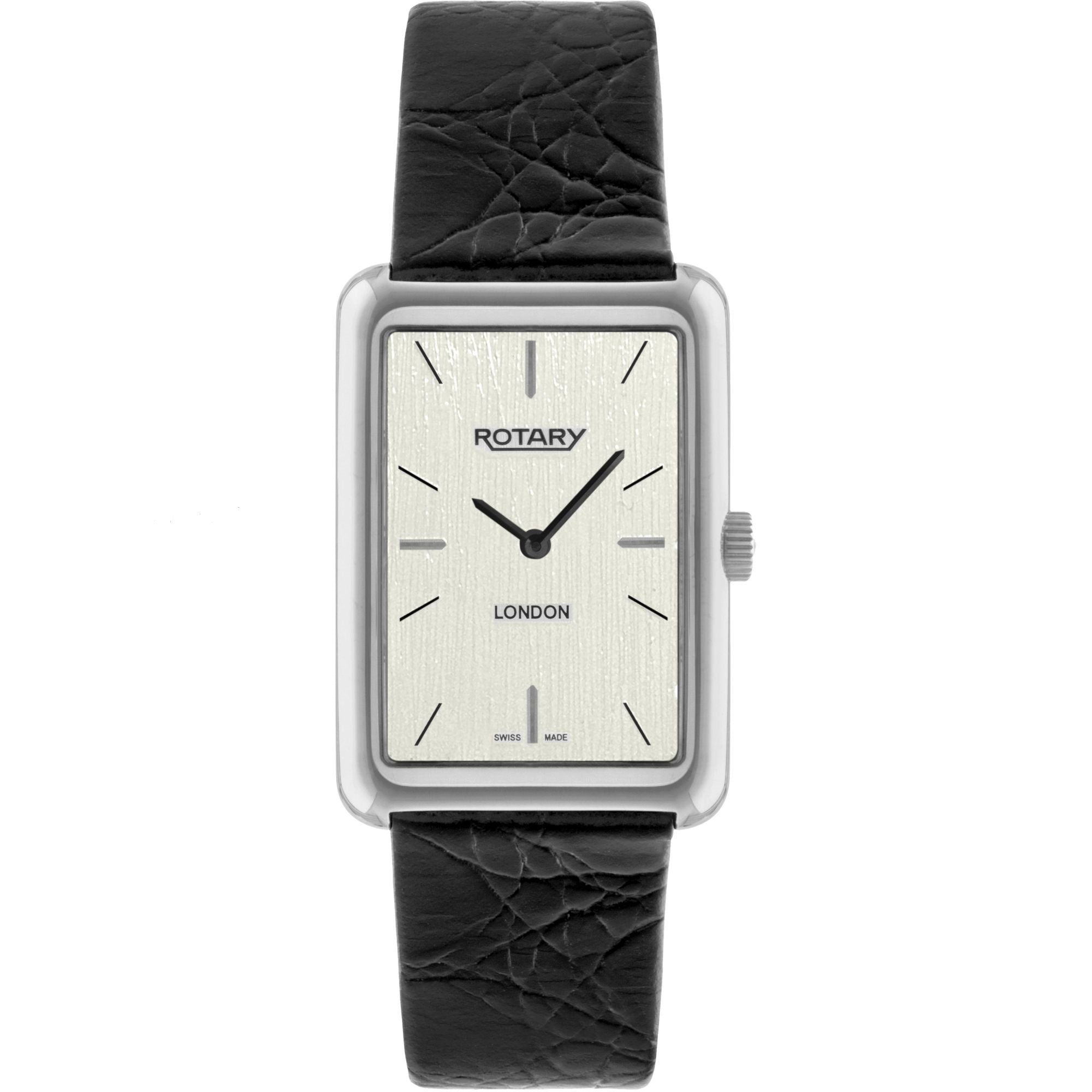 Rotary Mens Timepieces London Steel Black Leather Strap Watch GS90989/32 - Robert Openshaw Fine Jewellery