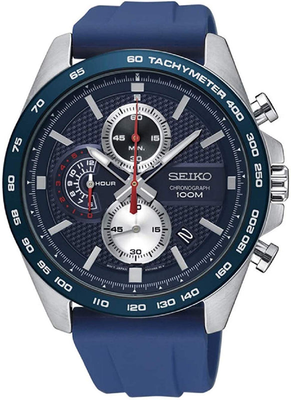 Seiko Mens Chronograph Strap Watch SSB289P1