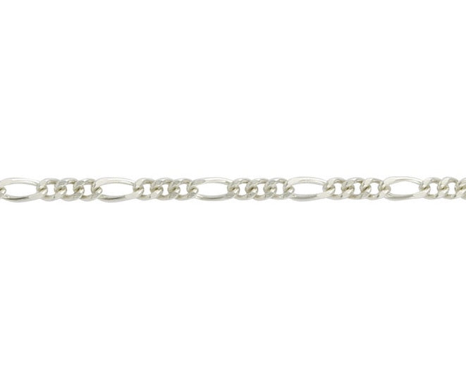 Silver Figaro 18" Chain