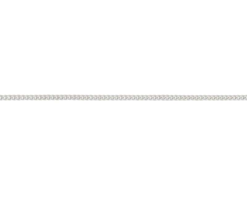 Silver 16" Filed Curb Chain - Medium