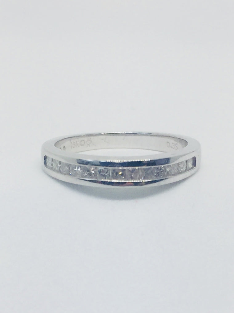 18ct White Gold Princess Cut eternity Ring - 20022018A