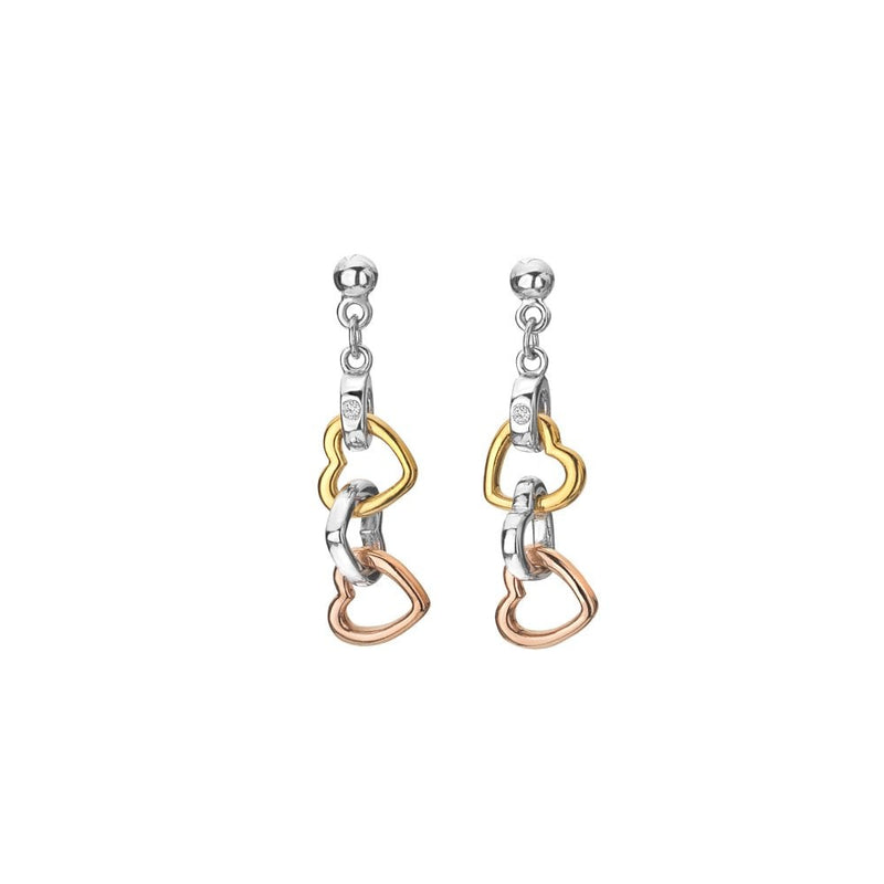 Hot Diamonds Triple Heart Earrings