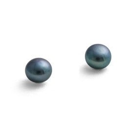 JERSEY PEARL 5MM EARRINGS PEACOCK E7PC - Robert Openshaw Fine Jewellery