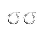 ROBERT OPENSHAW 9CT WHITE GOLD 2mm HOOPS EARRINGS WHE262 - Robert Openshaw Fine Jewellery