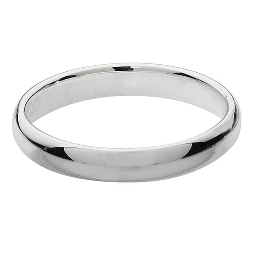 Silver Traditional Court 3mm  Wedding Ring G7713