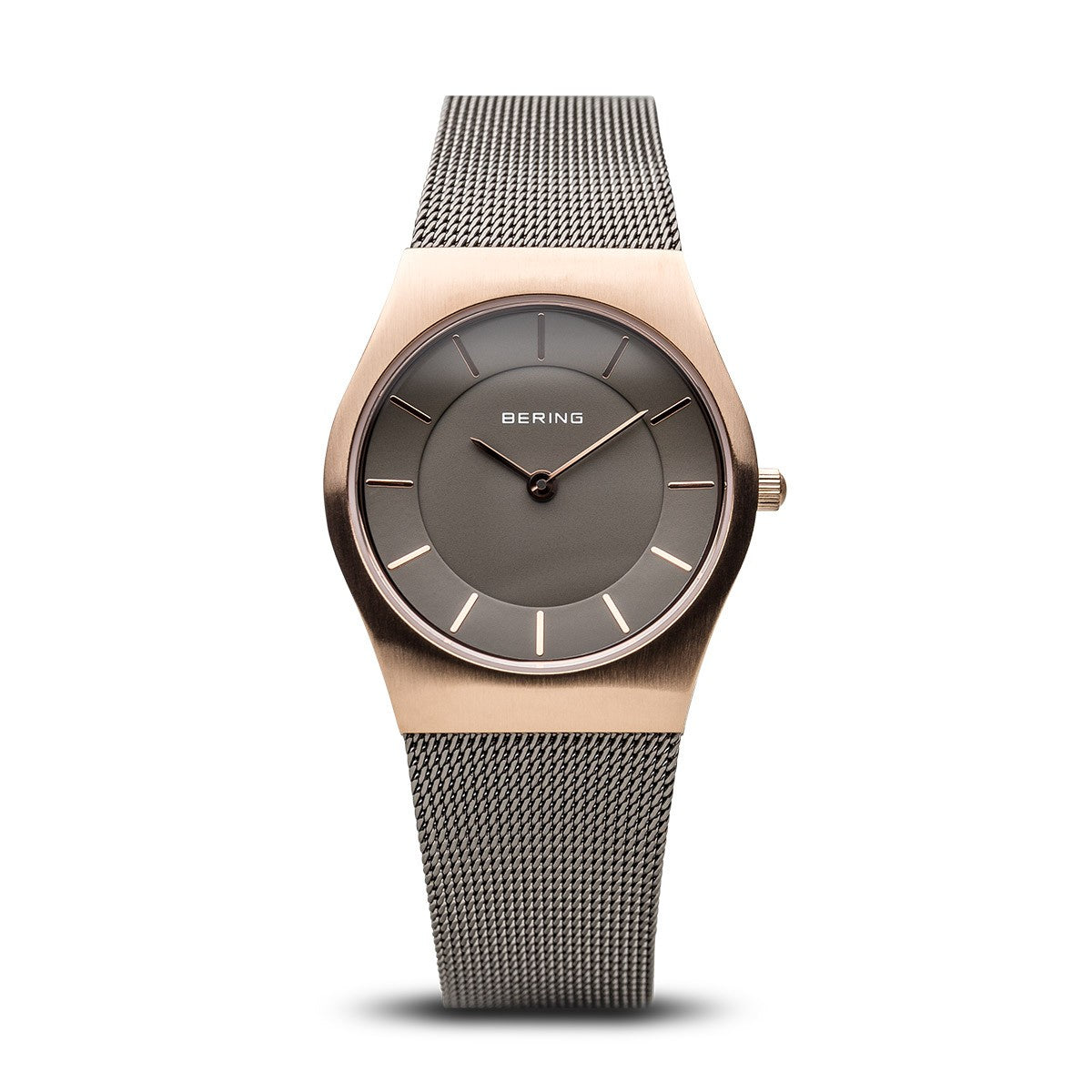 Bering Womens Classic Brushed Rose Gold Watch 11930-369 - Robert Openshaw Fine Jewellery