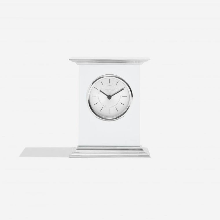 London Clock Co Flat Top Silver Mantel Clock