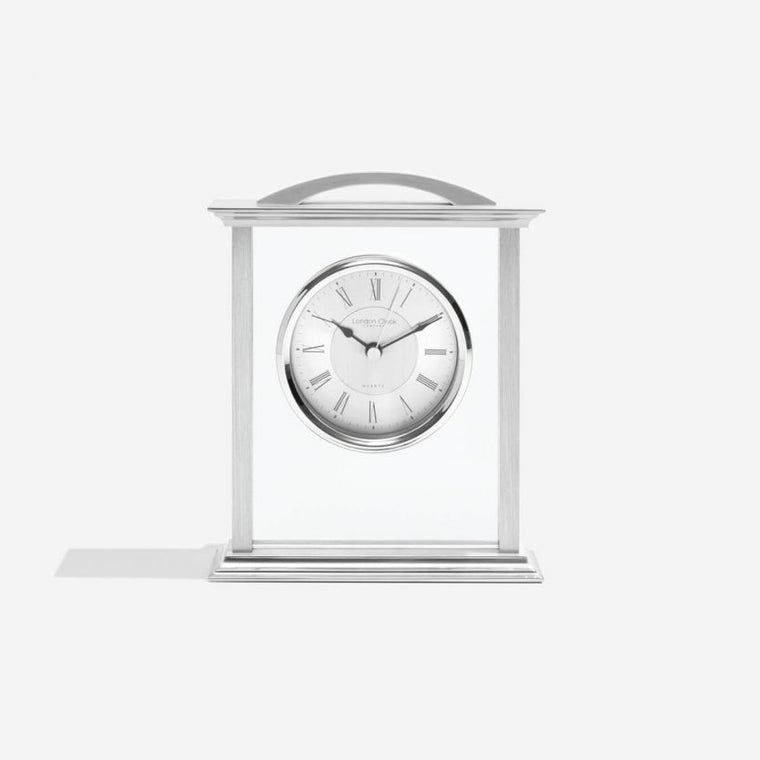 Silver Mantel Clock