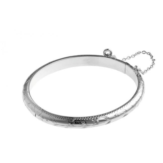 Carrs Silver Christening Bangle PNJ044 - Robert Openshaw Fine Jewellery