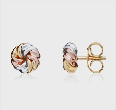 9ct Gold Fancy Swirl Studs