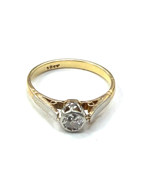 18ct Yellow Gold 0.25cts Single Stone Ring