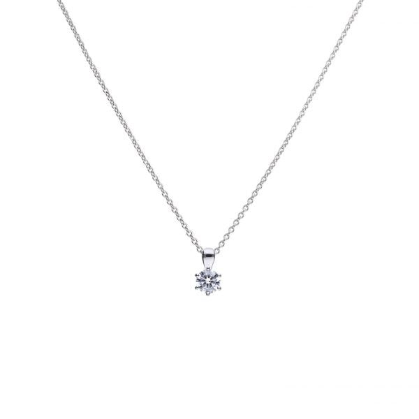 Diamonfire Round 0.50cts 6 Claw Necklace P4610
