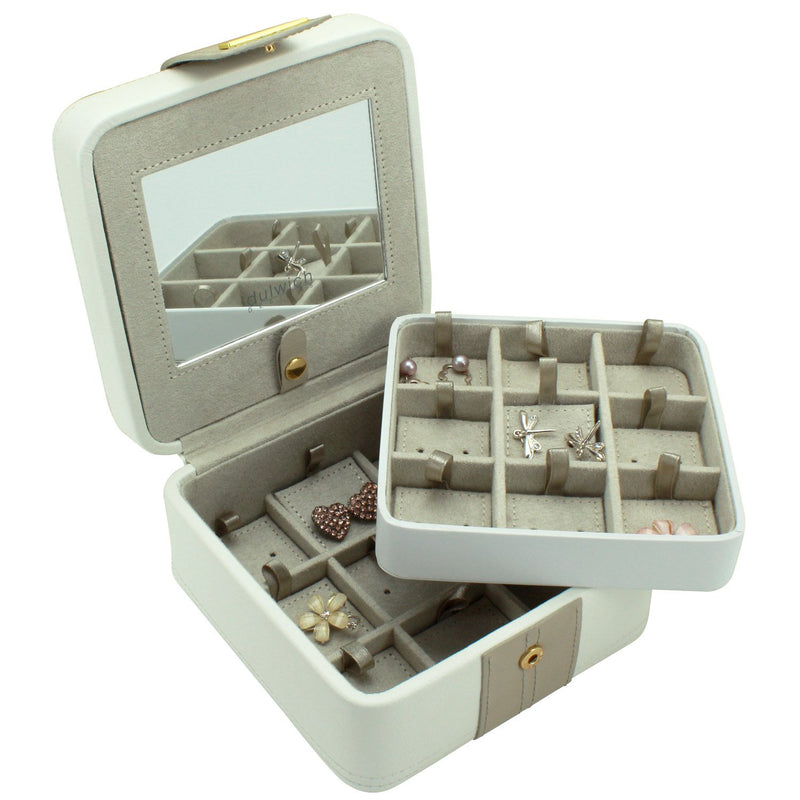 DULWICH CREAM & MINK EARRING BOX 71035