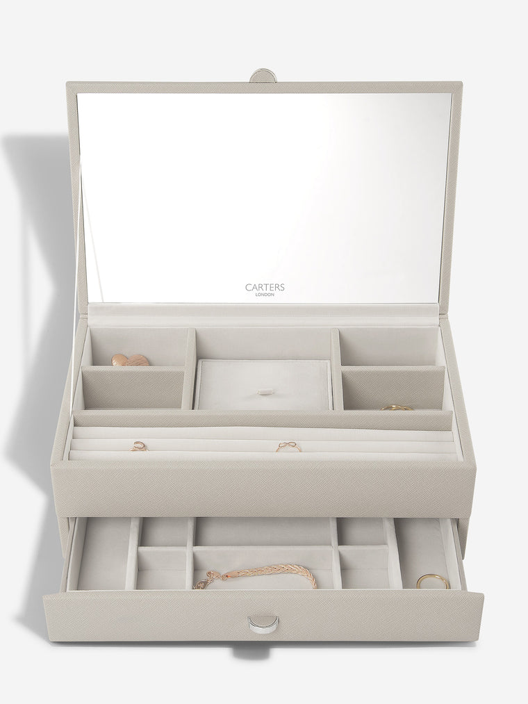 Carters of London Medium Taupe Jewellery Box