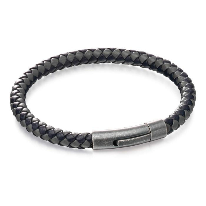 Fred Bennett Two Tone Woven Leather Bracelet