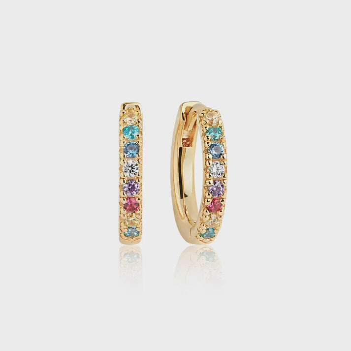 Ellera Medio Earrings Multi Gold Plated