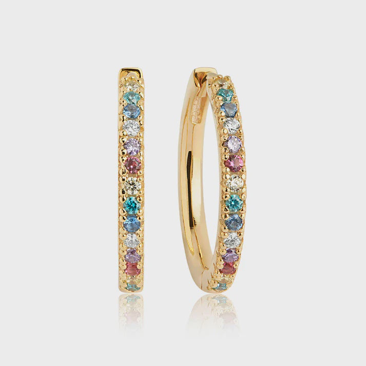 Ellera Grande Earrings Multi Gold Plated