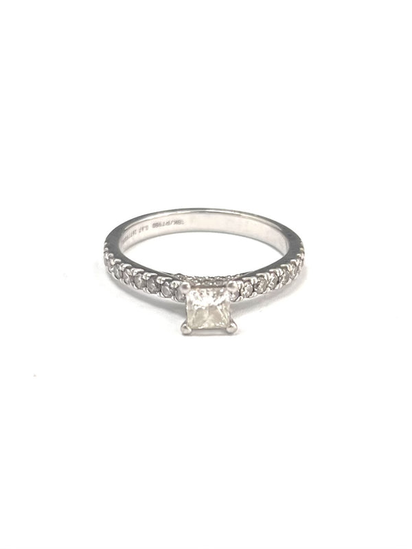 18ct White Gold 0.76cts CERTIFICATED Diamond Ring