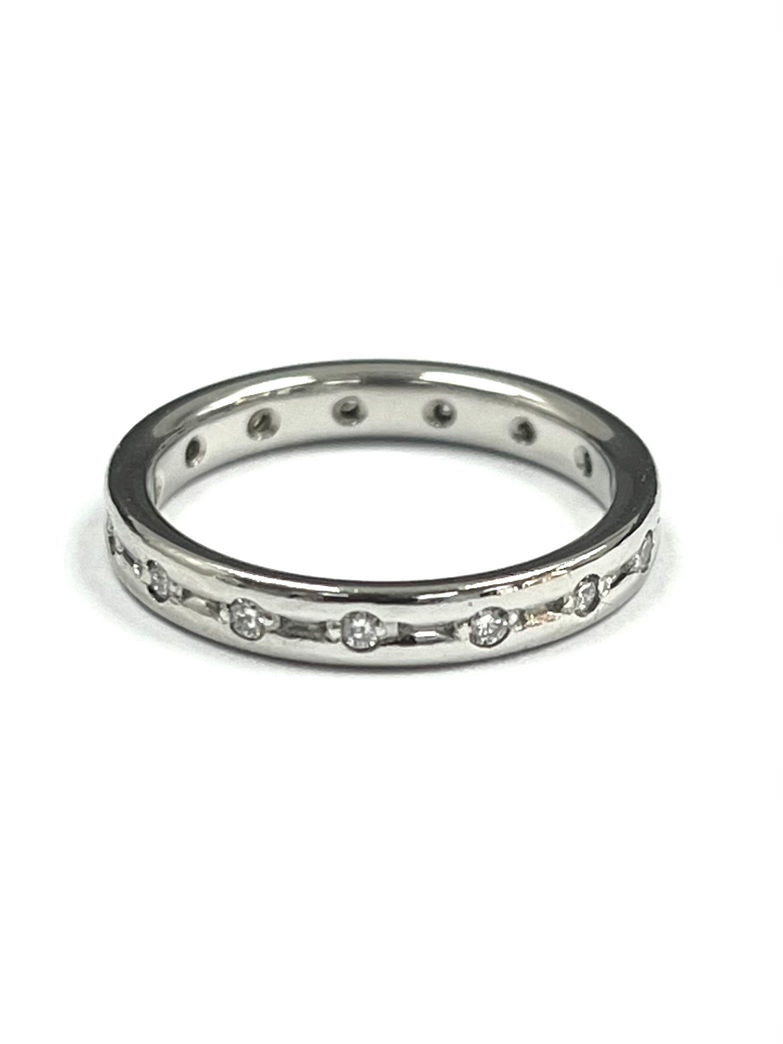 Platinum Round Brilliant Cut Full Eternity Ring 0.48cts