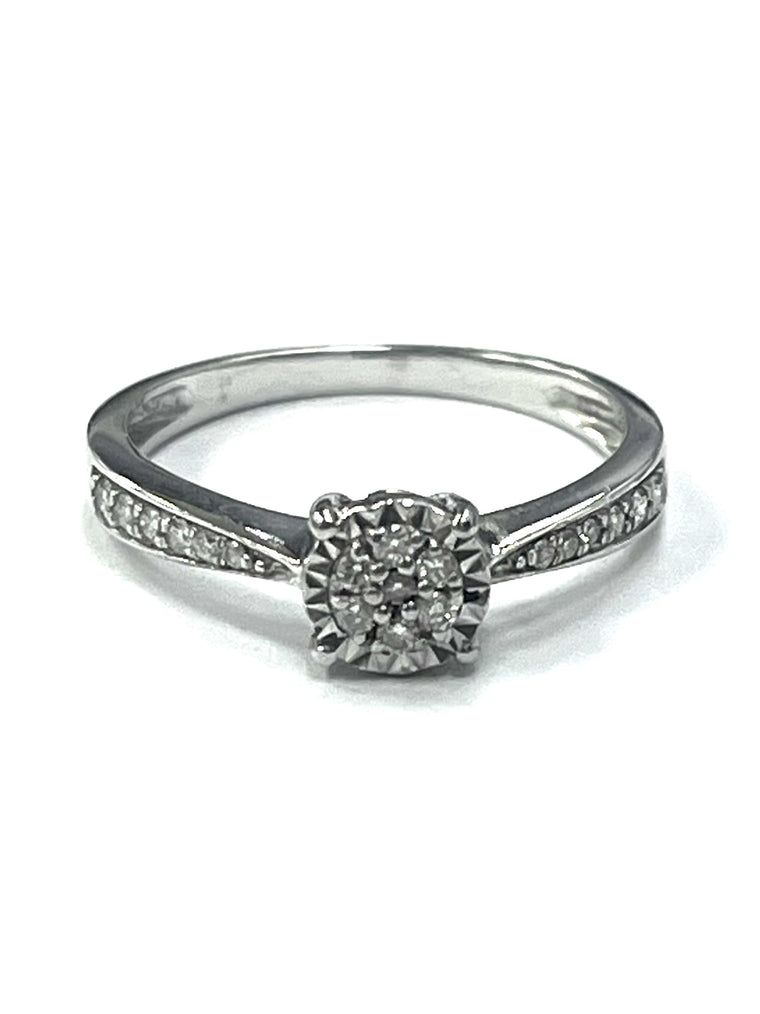 9ct White Gold 0.15cts Diamond Ring