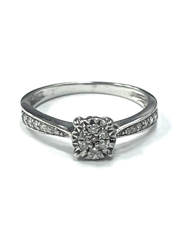 9ct White Gold 0.15cts Diamond Ring