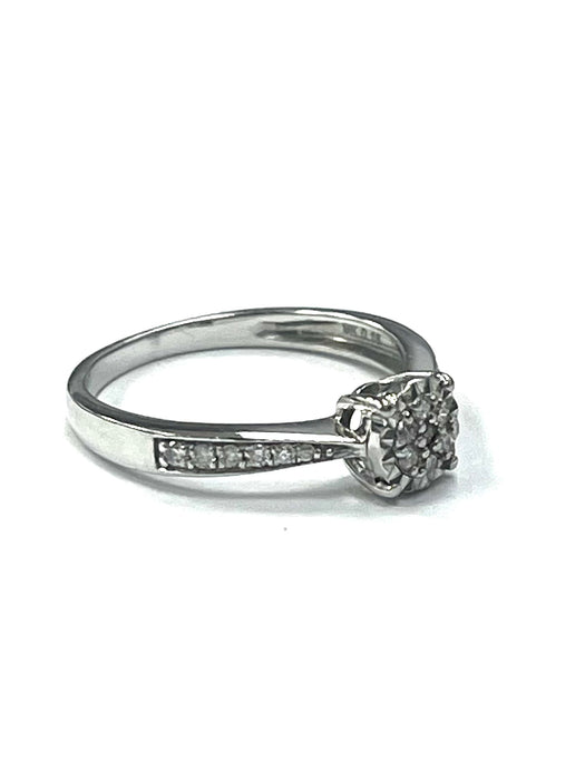9ct White Gold 0.15cts Diamond Ring
