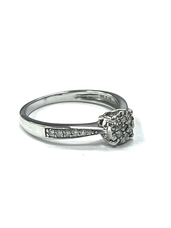 9ct White Gold 0.15cts Diamond Ring