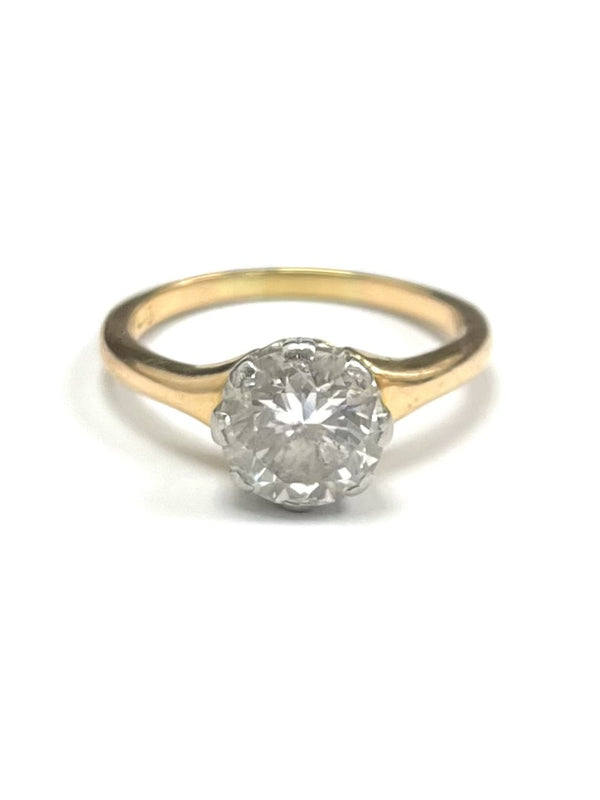 18ct Yellow Gold 2.30cts Diamond Solitaire Ring