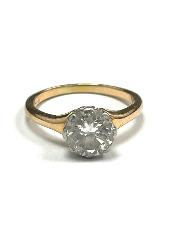 18ct Yellow Gold 2.30cts Diamond Solitaire Ring