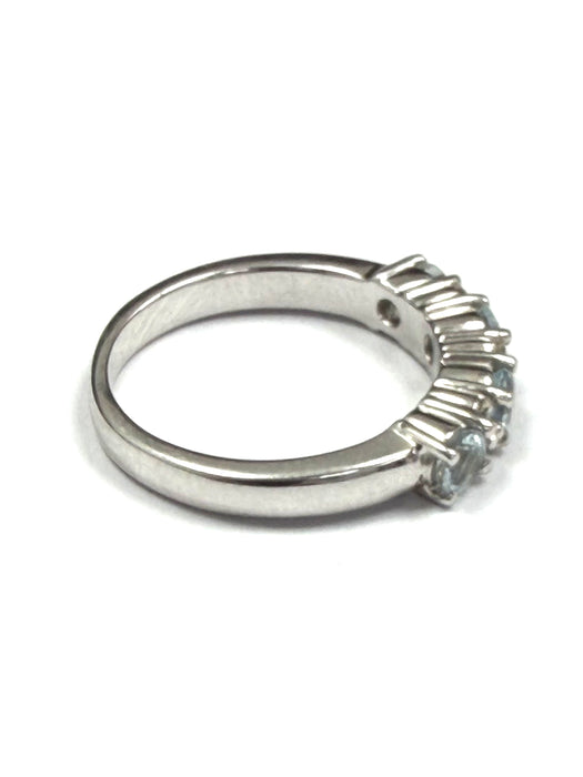 18ct White Gold Aquamarine & Diamond Ring