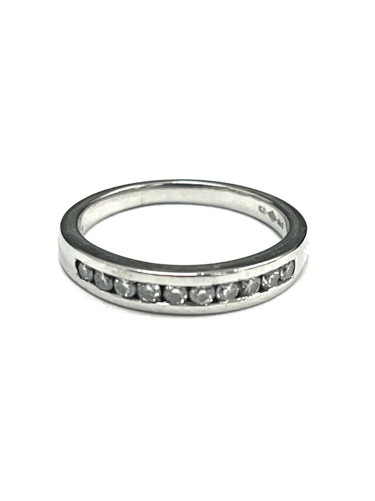 Platinum 33% Diamond Set Bandapprox 0.25cts