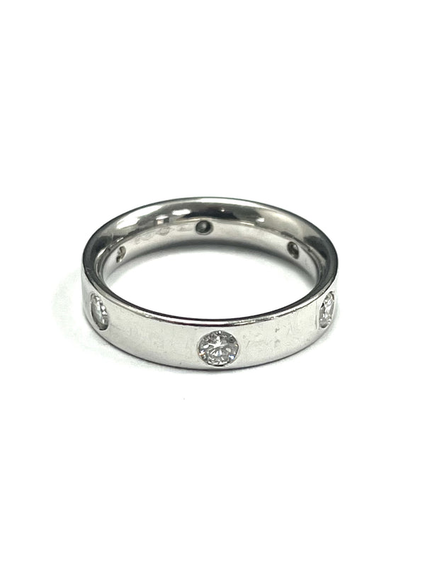 Platinum 5mm Diamond Set band approx 0.60cts