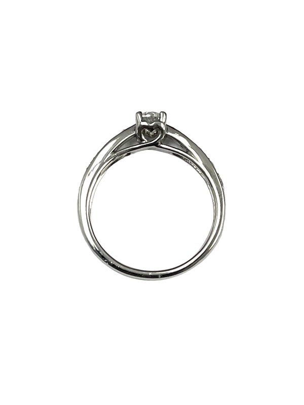 9ct White Gold 0.50cts Diamond Ring with Stone Set Shoulders