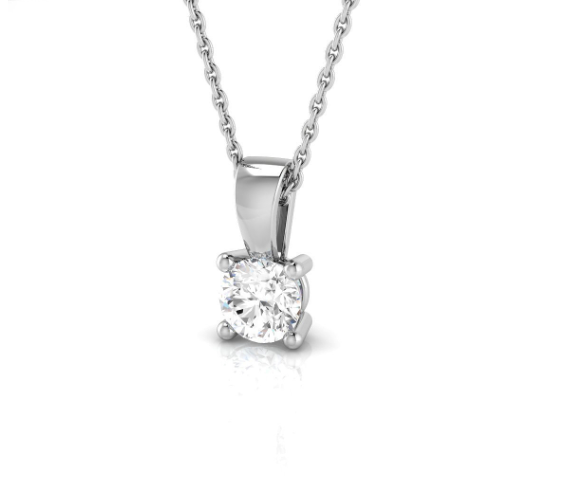 18ct White Gold 0.52cts Diamond Pendant