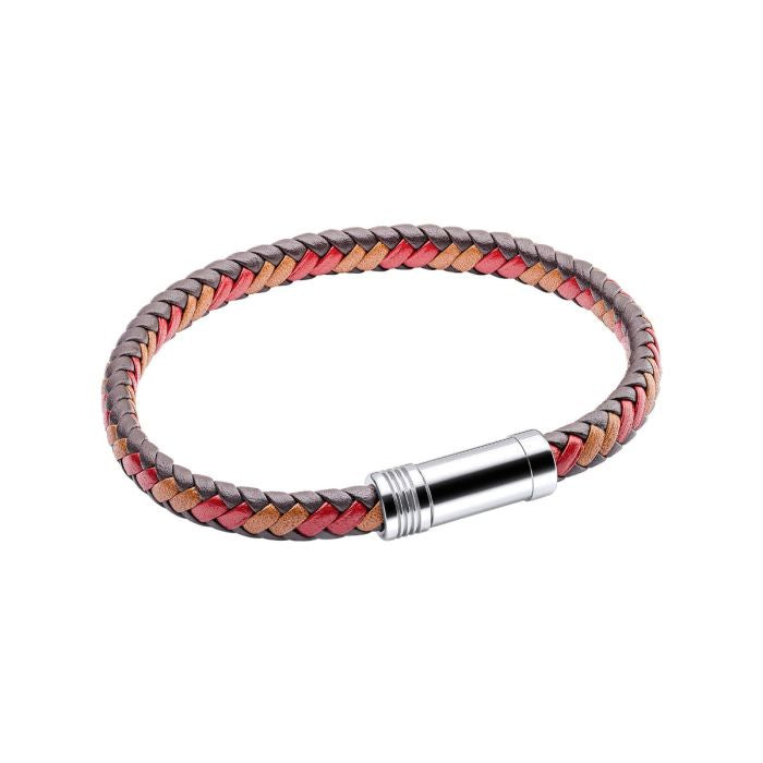 Fred Bennett Multi-Tone Woven Leather Bracelet B5278