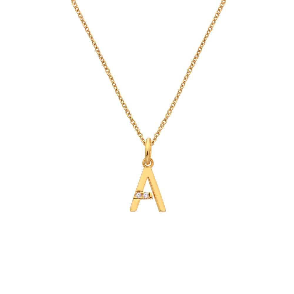 Hot Diamonds Letter A Pendant YGP