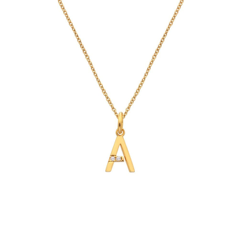 Hot Diamonds Letter A Pendant YGP