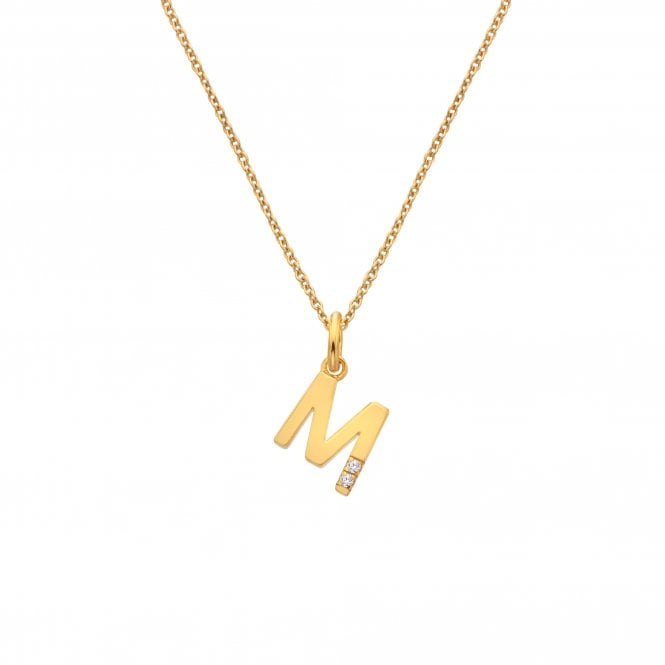 Hot Diamonds Letter M Pendant YGP