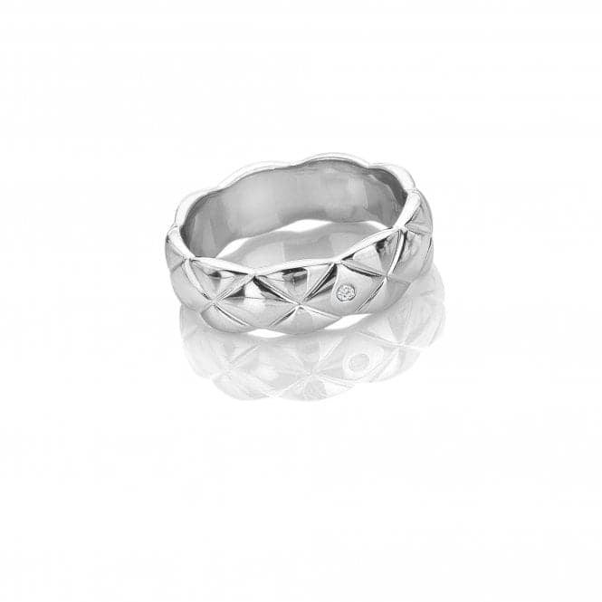 Hot Diamonds White Topaz Quilted Ring